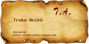 Truka Anikó névjegykártya